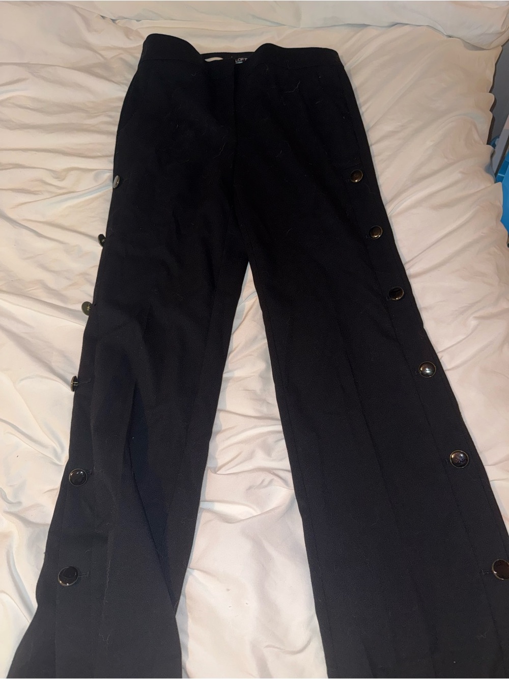 LOFT Black Tailored Trouser with Subtle Texture